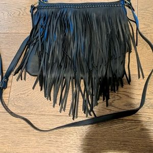 Vegan Leather fringe bag